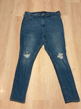 Hollister Blue Distressed Skinny Jeans